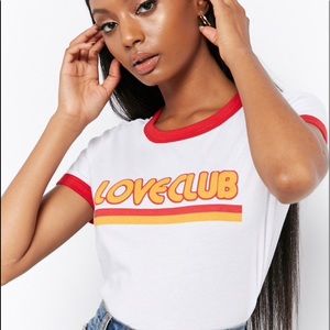 🎈Love Club Graphic Ringer Tee🎈